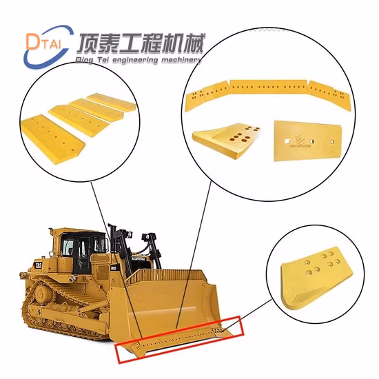 Punta professionale personalizzata per lama dozer 3G8299 3G8300 per pezzi di ricambio per lama bulldozer Caterpillar 8e4193 D6 D8 D8K D85